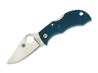 Spyderco MFPK390 Manbug K390 malý vreckový nôž 5 cm, modrá, FRN