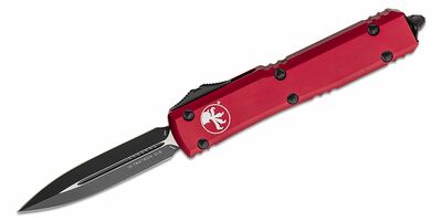 Microtech 122-1MR Ultratech Black/Merlot Red Standard automata kés 8,8cm, fekete, piros, alumínium