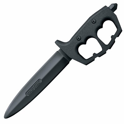 Cold Steel 92R80NT Trench Knife tréninkový nůž 19 cm, celočerná, guma Santoprene