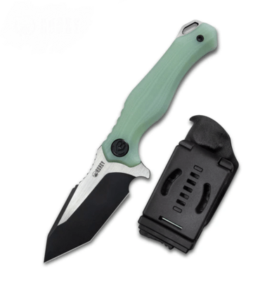 Kubey KU230F Golf všestranný nůž 7,8 cm, světle zelená Jade, G10, pouzdro kydex
