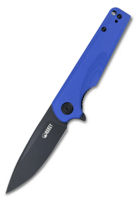 Kubey KU233F Wolverine vreckový nôž 7,4 cm, Dark Stonewash, modrá, G10, spona