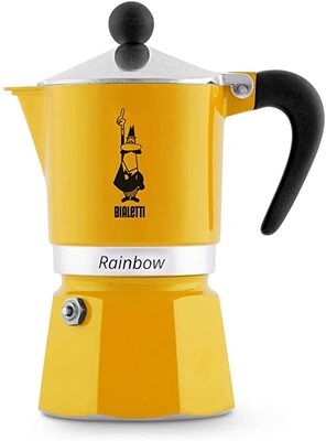 0004982 Bialetti RAINBOW kávéfőző 3 csészéhez, sárga