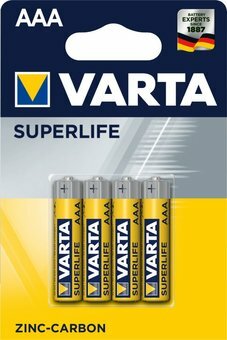 Varta 4 x Superlife R03 AAA Zinc-carbon battery (blister)