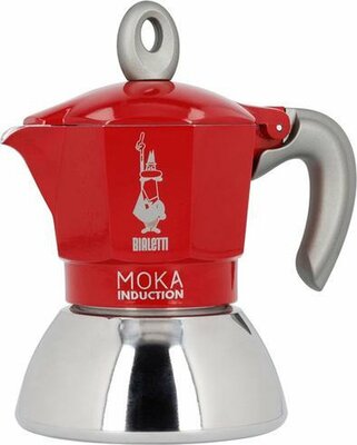 0006942 Bialetti MOKA Induction kávéfőző 2 csészéhez, piros