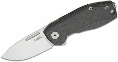 LionSteel NA01 CF NANO kapesní nůž 6,5 cm, Satin, černá, uhlíkové vlákno, titan