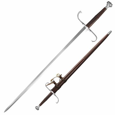 Cold Steel 88HTB Német Long Sword gyűjthető hosszú kard 90,2 cm, bőr, bőr hüvely