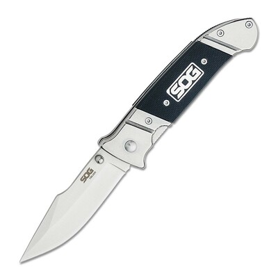 SOG-FF38-CP FIELDER kapesní outdoorový nůž 8,4 cm, černá, G10, ocel