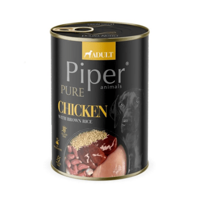 PIPER 11802471 PURE konzerva pre psa s kuracím mäsom a hnedou ryžou 400g