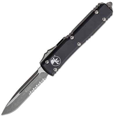 Microtech 121-11AP Ultratech Combo automata kés 8,8 cm, Apokaliptikus, fekete, alumínium