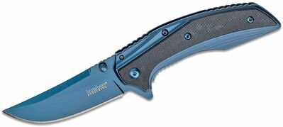 Kershaw K-8320 OUTRIGHT vreckový nôž s asistenciou 7,6 cm, čierna, modrá, G10, oceľ