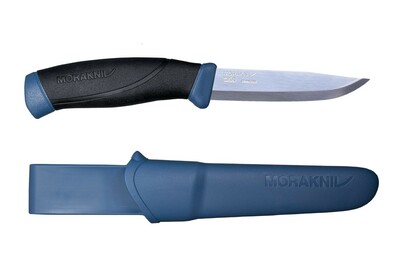 Morakniv 13164 Companion Navy Blue vnější nůž 10,4 cm, plast, černo-modrá, plastové pouzdro