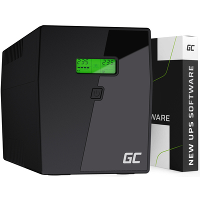 UPS05EU Green Cell UPS 2000VA 1200W Power Proof s LCD displejem 6× IEC