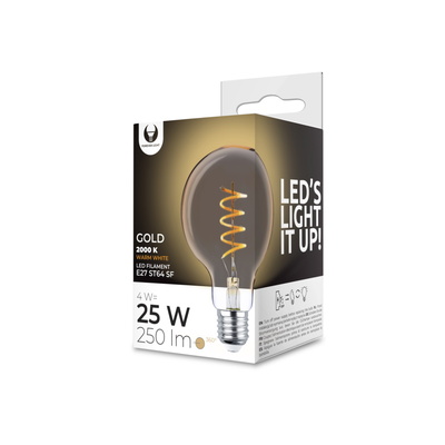 Forever LED filament gold E27 ST64 SF 25W 250lm teplá bílá RTV0100012