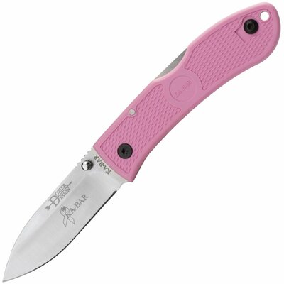 KA-BAR KB-4062PK Dozier Hunter Bright Pink vreckový nôž 7,5 cm, ružová, Zytel