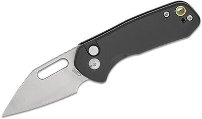 CJRB J1933-BK Mini Pyrite Black vreckový nôž 5,5 cm, Sand Polished, čierna, hliník