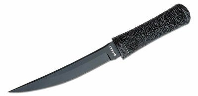 CRKT CR-2907K HISSATSU™ BLACK taktický nôž 18 cm, celočierna, GFN, guma, puzdro