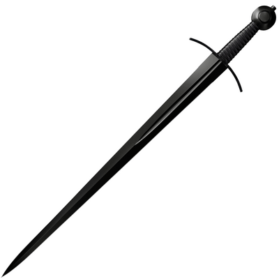 Cold Steel 88WSLFM MAA La Fontaine Sword of War replika kard 95 cm, fekete, bőr, bőr hüvely
