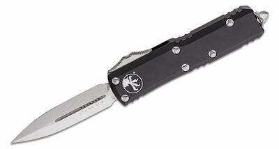 Microtech 232-4 UTX-85 Satin Standard automatický nôž 7,6 cm, čierna, hliník