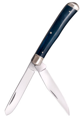 Cold Steel FL-TRPR-B TRAPPER BLUE kapesní nůž se 2 čepelemi 8,4 cm, modrá, kost