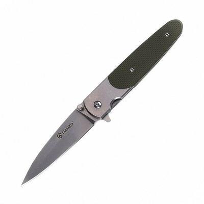 Ganzo Knife G743-2-GR kapesní nůž 8,7 cm, Stonewash, zelená, G10, ocel