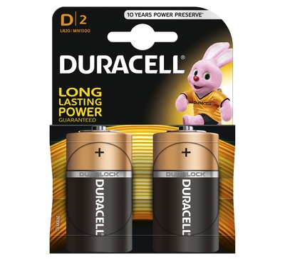 Duracell Basic D MN1300 1,5V alkalické batérie 2ks 5000394076730
