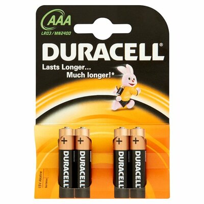 Duracell Basic mikrotužkové baterie AAA 4ks MN2400 10PP100005