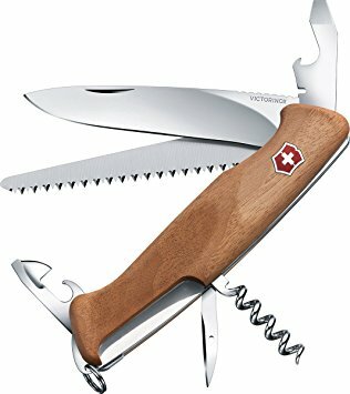 Victorinox 0.9561.63B1 RangerWood 55 multifunkcionális kés 130 mm, diófa, 10 funkciós, buborékfólia