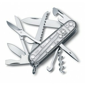 Victorinox 1.3713.T7B1 Huntsman SilverTech multifunkčný nôž 91mm, transparentná, 15 funkcií, blister