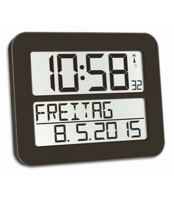 60.4512.01 TFA TimeLine MAX Rádiom riadené digitálne hodiny, čierne
