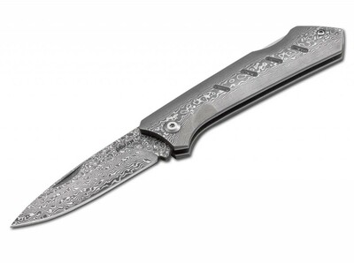 Böker Plus 01BO511DAM Damascus Dominator vreckový nôž 8,4 cm, damašek 