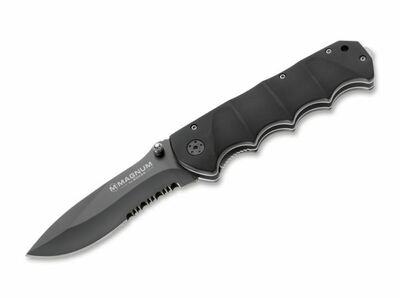 Magnum 01RY247 Black Spear taktikai zsebkés 10 cm, teljesen fekete, alumínium