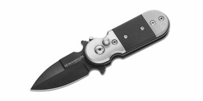 Magnum 01SC148 Black Lightning automatický nůž 5 cm, celočerná, G10