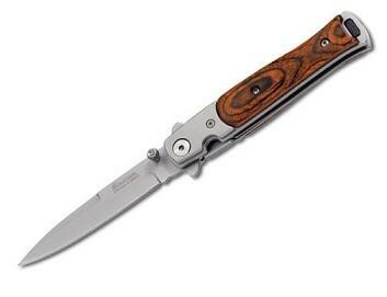 Magnum 01YA101 Stiletto kapesní nůž 8,3 cm, dřevo Pakka