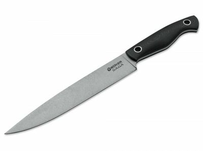 Böker Manufaktur Solingen 130280 Saga rezací nôž 19,2cm, čierna, G10