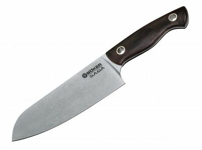 Böker Manufaktur Solingen 130366 Saga užitkový nůž Santoku 16,1 cm, dřevo Grenadill