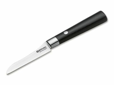 Böker Manufaktur Solingen 130408DAM nôž na zeleninu 8,5 cm, damašek, čierna, preglejka