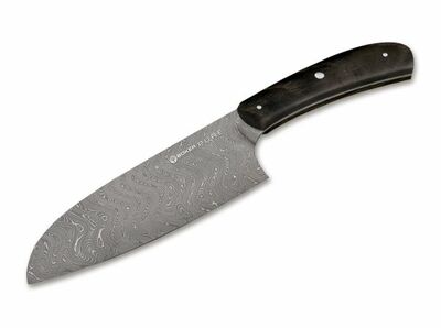 Böker Manufaktur Solingen 131477DAM Santoku damaškový nůž 17 cm černá