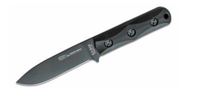 KA-BAR KB-EK51 Short Drop Point bojový nôž 10,9 cm, čierna, Ultramid, puzdro Celcon