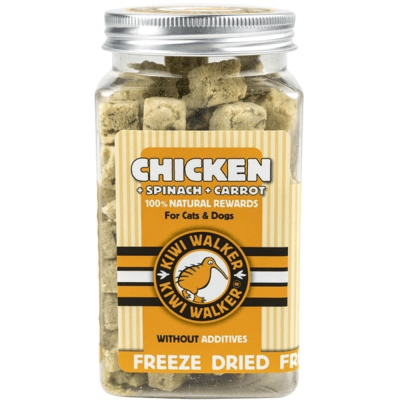 KiwiWalker FDT-399 FD Snack - mrazem sušené kuřecí maso se špenátem a mrkví 65 g