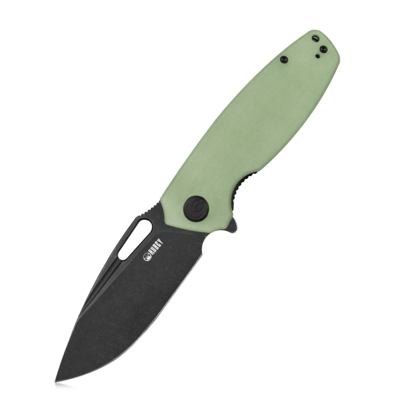 Kubey KU322E Tityus Tan zsebkés 8,6 cm, Sötét Stonewash, Green Jade, G10, Csat