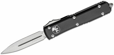 Microtech 122-10 Ultratech Black Standard automatický nůž 8,8 cm, Stonewash, černá, hliník