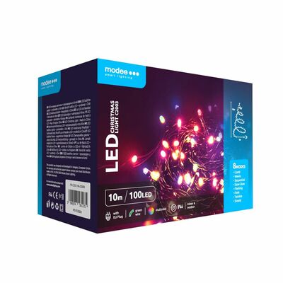 Modee Christmas Lighting String (100 LED/ 10m / 10cm) RGB farebné s adaptérom AC220-240V (ML-C2003)