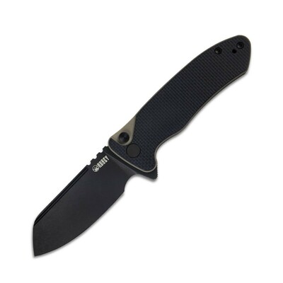 Kubey KU336F Creyon Small Black Tan vreckový nôž 7,3 cm, Blackwash, čierno-hnedá, G10, spona