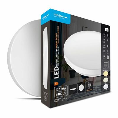 ML-CLA3CCT18WSW1 Modee Mennyezeti LED lámpa (kapcsolós) 18W 3CCT D310x55mm SW1 (1900 lumen) ERP