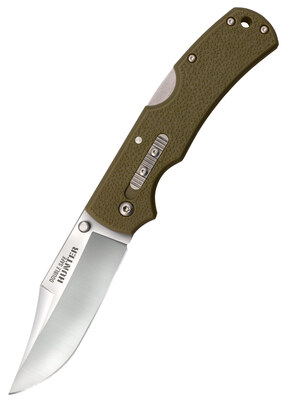 Cold Steel 23JCZ DOUBLE SAFE HUNTER OD GREEN vadász zsebkés 8,9 cm, zöld, GFN, csat