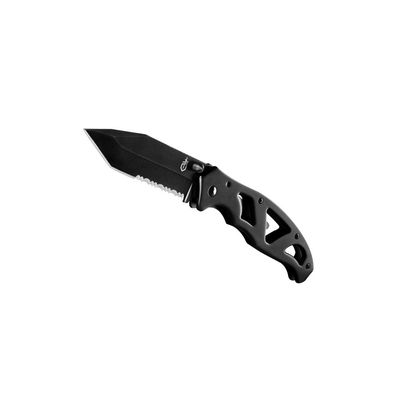 Gerber 31-003635 Paraframe II fogazott fekete zsebkés 8,6 cm, teljesen fekete, teljesen acél