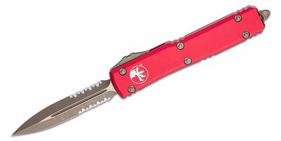 Microtech 122-14APRD Ultratech Apocalyptic Bronze Red automatický nôž 8,6 cm, červená, hliník