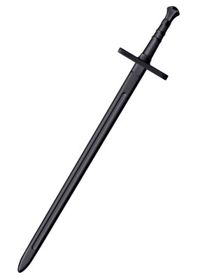Cold Steel 92BKHNH Kéz és fél gyakorló kard gyakorló kard 86,4 cm, teljesen fekete, polipropilén