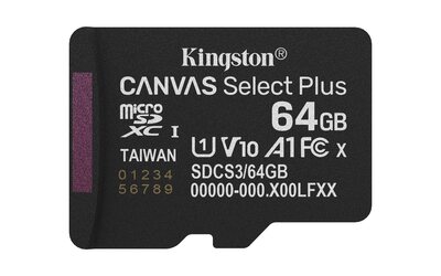 KINGSTON Canvas Select Plus SDCS3/64GB / Micro SDXC / 64GB / UHS-I U1 / Class 10