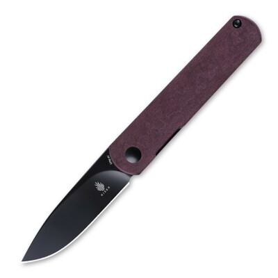 Ki3499R3 Kizer Feist Black Ti-Coated Blade, Red Richlite